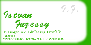 istvan fuzessy business card